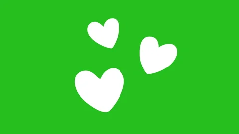 Green screen with many love or heart shapes, heart doodle animation love drawing Video stock 282689279