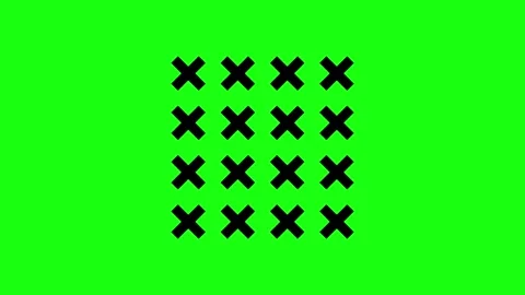 Green screen many x pattern graphic resource Stock Footage 289272635