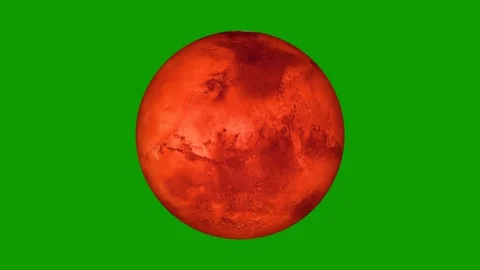 Green screen mars planet spinning Stock Footage 141781822