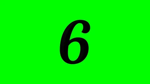 Green Screen Melting Numbers Counting Up 6 to 10 Video stock 129046286