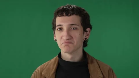 Green screen millennial nodding in approval Stock Footage 218061535