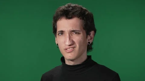 Green screen millennial saying WTF Stock Footage 218061438