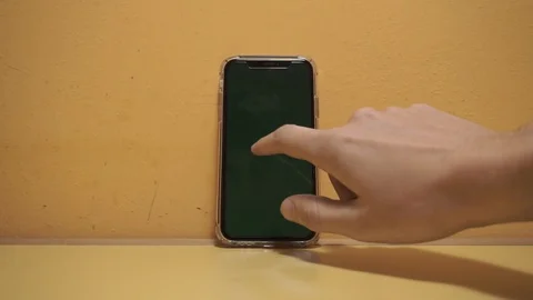 A green screen mobile phone Stock Footage 123464379
