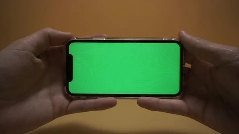 Green screen mobile phone horizontal Stock Footage 123461298