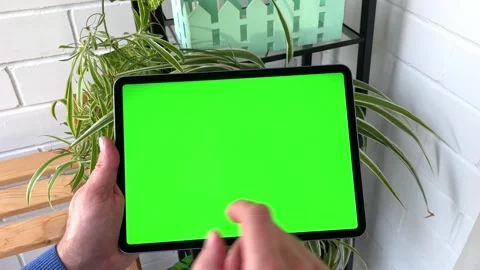 Green Screen Mock Up Display. Relaxing at Home Stock Footage 255773063