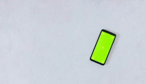 Green screen mockup template of Mobile phone Stock Photos