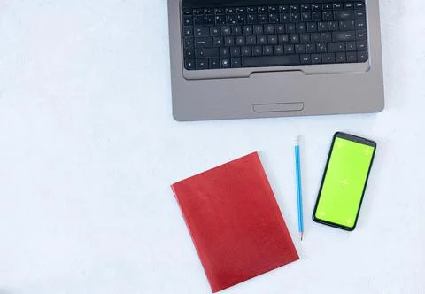 Green screen mockup template of Mobile phone Stock Photos