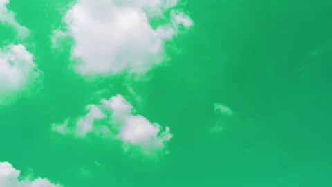 The green screen of moving white clouds with 4K resolution. Stock-Footage 223284617