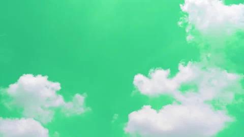 The green screen of moving white clouds with 4K resolution. Stock-Footage 223284620