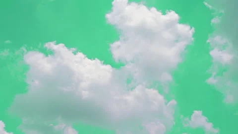 The green screen of moving white clouds with 4K resolution. Stock-Footage 223284626