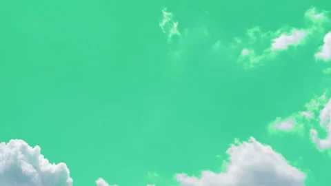 The green screen of moving white clouds with 4K resolution. Stock-Footage 226884538