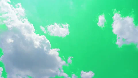 The green screen of moving white clouds with 4K resolution. Stock-Footage 226884593