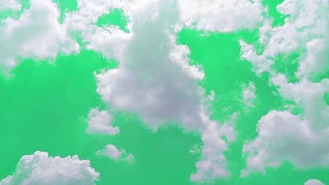The green screen of moving white clouds with 4K resolution. Stock-Footage 226884598