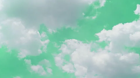 The green screen of moving white clouds with 4K resolution. Stock-Footage 228347745
