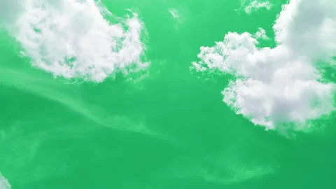 The green screen of moving white clouds with 4K resolution. Stock-Footage 231944843