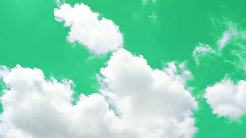 The green screen of moving white clouds with 4K resolution. Stock-Footage 231945071