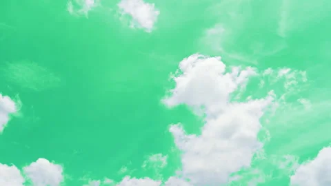 The green screen of moving white clouds with 4K resolution. Stock Footage 233231247