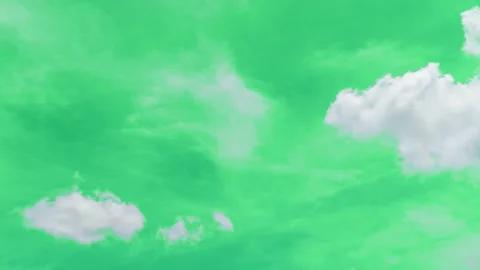 The green screen of moving white clouds with 4K resolution. Stock Footage 233231251