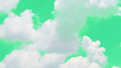 The green screen of moving white clouds with 4K resolution. Stock Footage 233561162