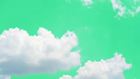 The green screen of moving white clouds with 4K resolution. Stock Footage 233561168