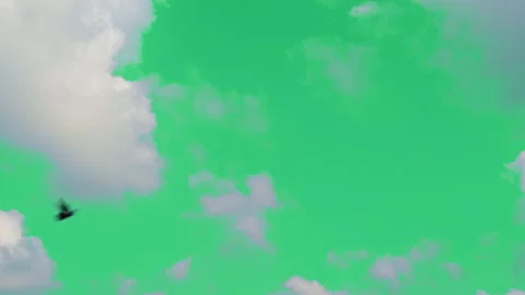 The green screen of moving white clouds with 4K resolution. Stock Footage 237147421