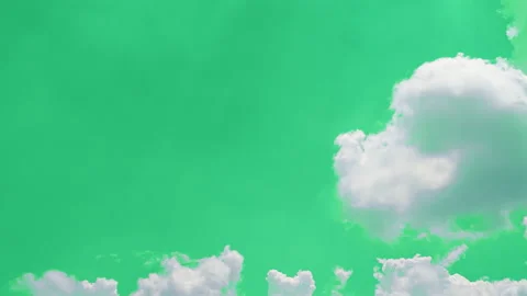 The green screen of moving white clouds with 4K resolution. Stock Footage 237148003