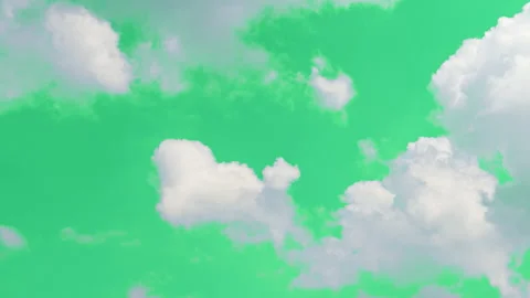 The green screen of moving white clouds with 4K resolution. Stock Footage 237148004