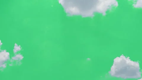 The green screen of moving white clouds with 4K resolution. Stock Footage 244106732