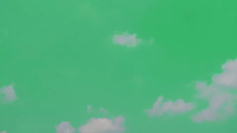 The green screen of moving white clouds with 4K resolution. Stock Footage 244106981