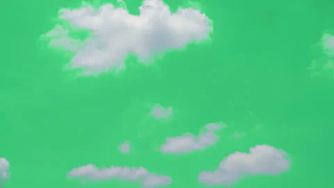 The green screen of moving white clouds with 4K resolution. Stock Footage 244107865
