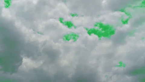 The green screen of moving white clouds with 4K resolution. Stock Footage 250500239