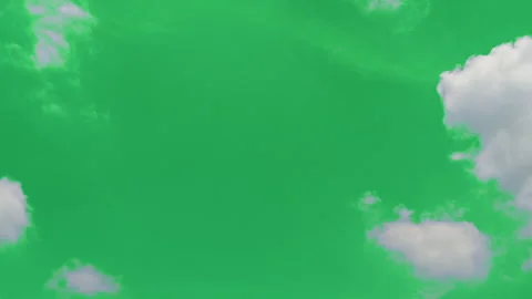 The green screen of moving white clouds with 4K resolution. Stock Footage 250500444