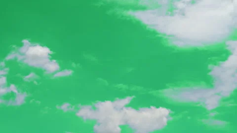 The green screen of moving white clouds with 4K resolution. Stock Footage 253848677