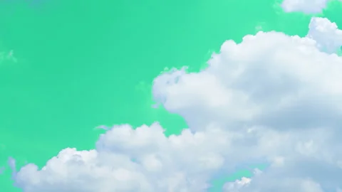 The green screen of moving white clouds with 4K resolution. Stock-Footage 254536266