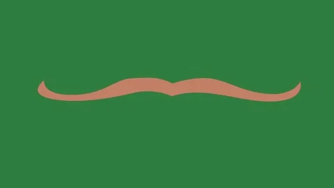 Green screen mustache on cartoonish composition emotion frame design depth Stock-Footage 335697014