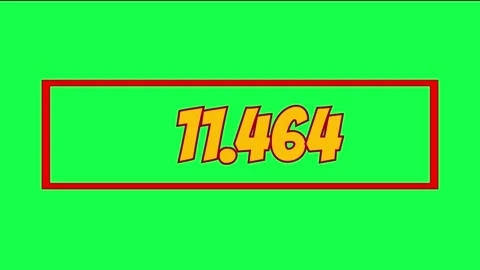 Green Screen Number Display: A Series of Bold Numerical Values Stock Footage 308148480