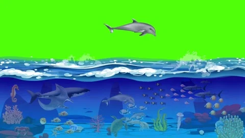 Sea/Ocean water animated Green Screen #3