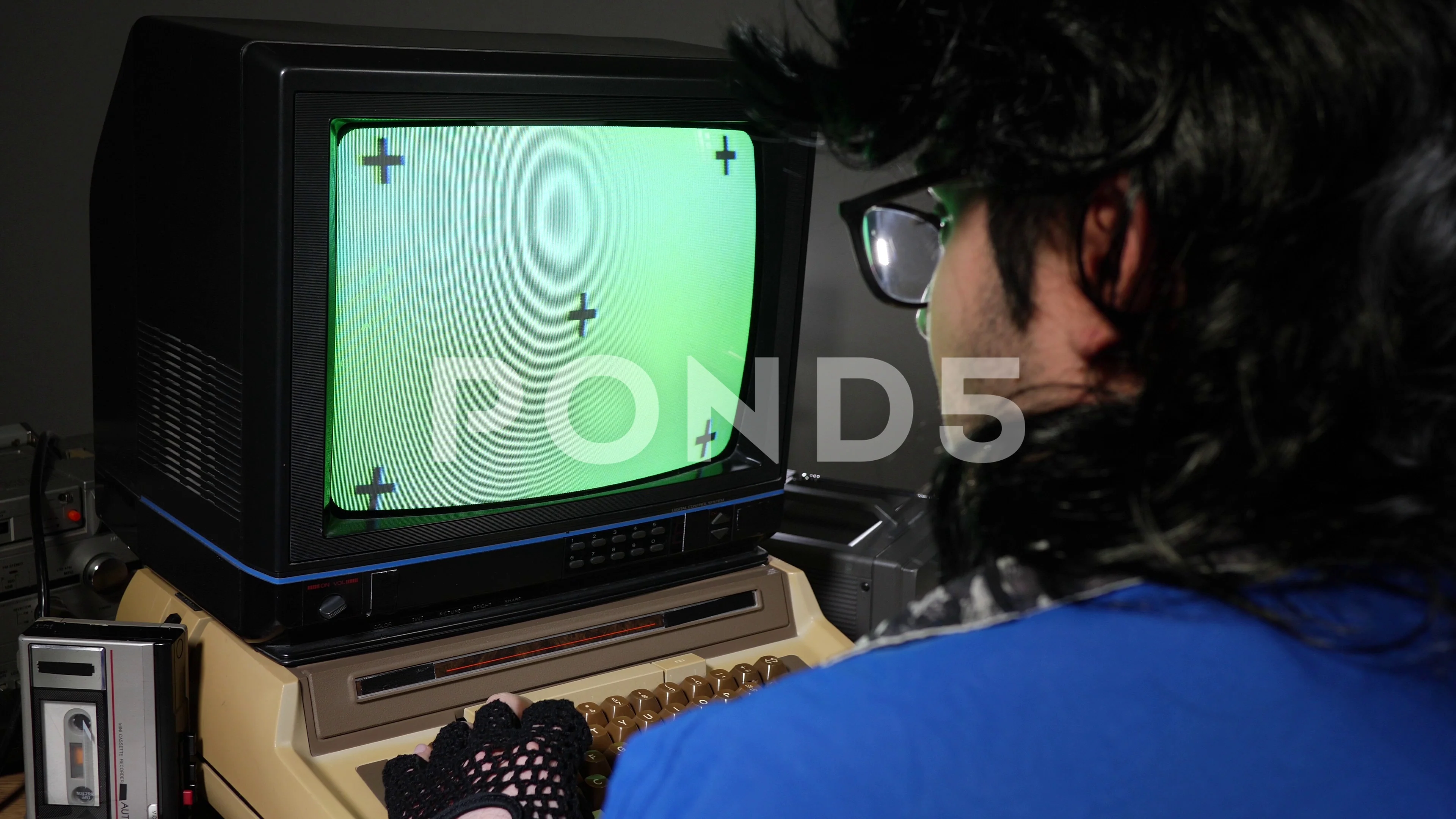 Old Computer Green Screen Stock Footage Royalty Free Stock Videos Pond5