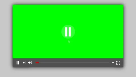 Green Screen Pause Animation (with Cursor Click) Stock Footage 317693209