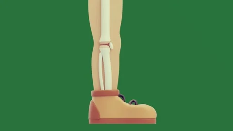 Green screen person using vacuum robot that is standing on broken leg the legs Stock Footage 335981054