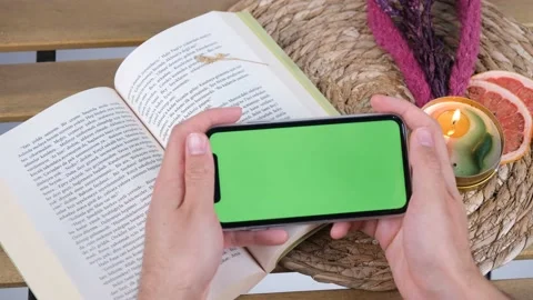 Green screen phone and coffee Stock Footage 236383000