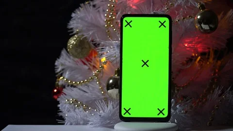 Green screen phone. Chroma Key for Graphics. Untitled smartphone. No logo. Stock Footage 123055883