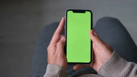 Green screen phone Video stock 236320565