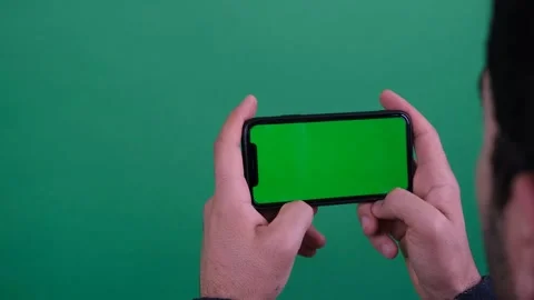 Green screen phone Stock Footage 259577590