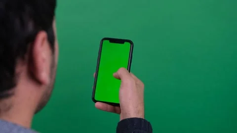 Green screen phone Stock Footage 259577668