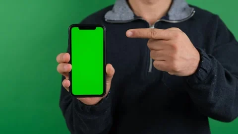 Green screen phone Stock Footage 259612495