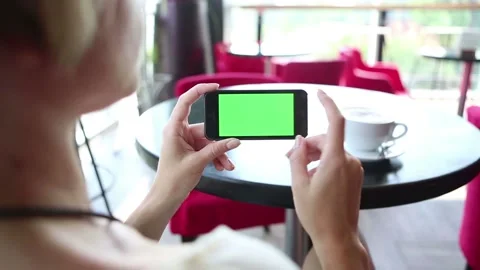 Green screen phone internet horizontal Vídeo Stock 152835752
