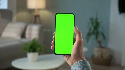Green screen phone in office Stock Footage 204805530