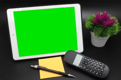 Green Screen with a phone Stock Photos