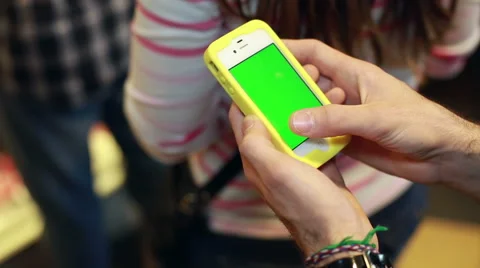 Green screen phone in use Stock Footage 46867208